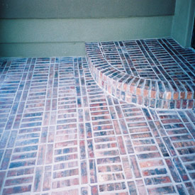 Brick before cleaning by Desert Tile and Grout Care in Mesa Arizona