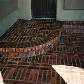 Brick in Mesa AZ after cleaning with Desert Tile and Grout Care