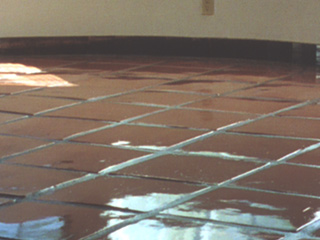 This floor owes its luster and shine to being cleaned and sealed