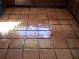 Desert Tile and Grout Care restored this Phoenix AZ apartment's Mexican tile flooring, making it look brand new