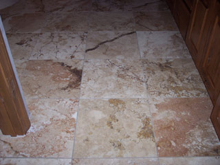 Gorgeous stone floor after cleaning by Desert Tile & Grout