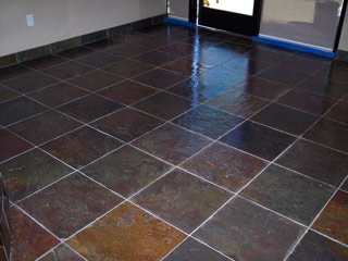 AZ home stone tile floor after expert cleaning services