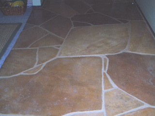 Stone floor restored by Desert Tile and Grout