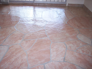 Beautiful stone floor after expert cleaning service