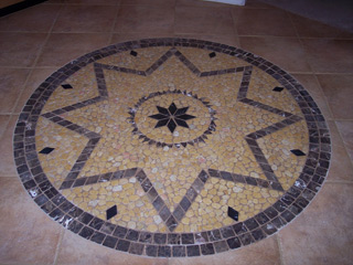 Pristine stone floor after work by skilled cleaners
