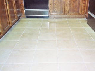 After Desert Tile & Grout cleaned this floor's grout, it is white and clean
