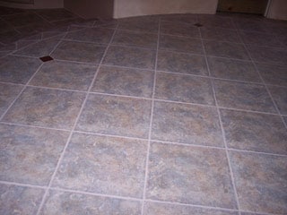Newly clean ceramic tile floor after tile cleaning services by Desert Tile and Grout Care
