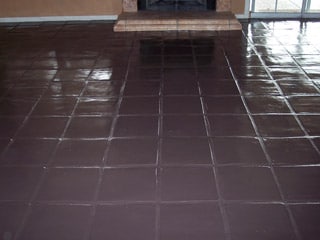 Tiles from Mexico after being cleaned and sealed