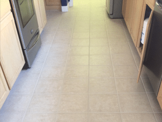 Recent ceramic Tiled floor after cleaning