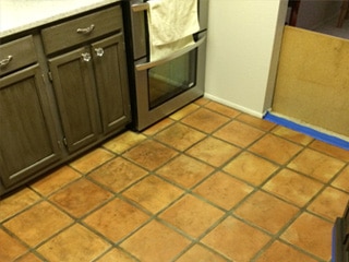 Saltillo Tile before stained by Josh Parkhouse