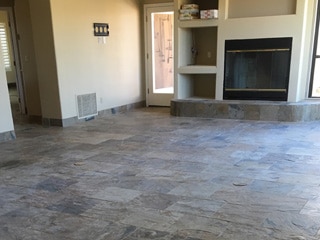 Recent slate tile floor cleaning project in Phoenix, before picture