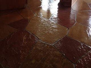 Stone floor looks brand new after services by Desert Tile & Grout