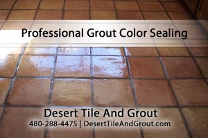 Professional Grout Color Sealing By Desert Tile & Grout Care