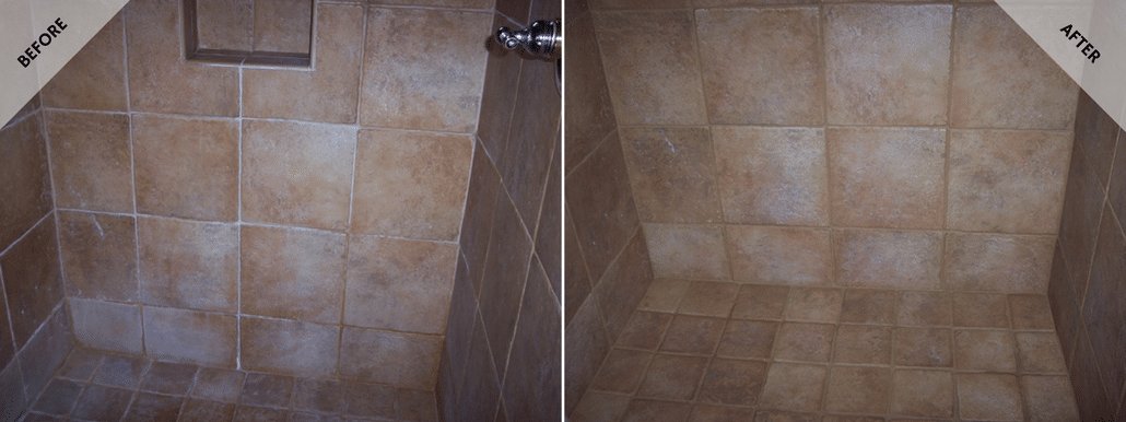Recent picture of a Scottsdale shower ceramic tile and grout cleaning