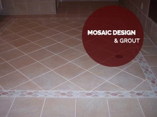 Mosiac Designs go great with colored grout too!