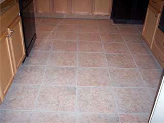 cork tile flooring in new mesa home