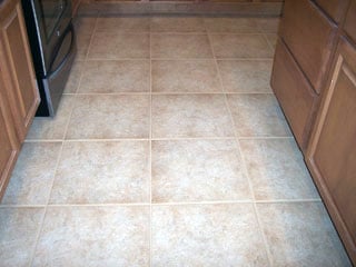 finished installed grout tile