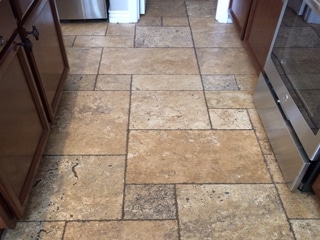 Travertine finish - Before