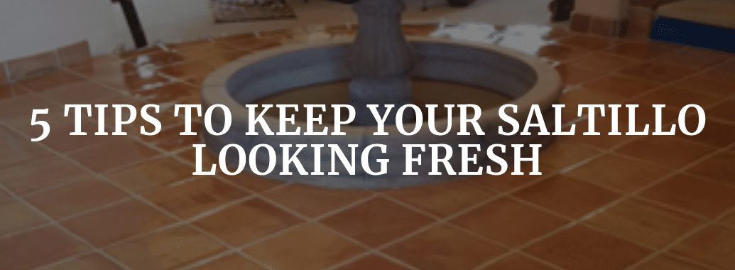 5 Tips To Keep Saltillo Fresh