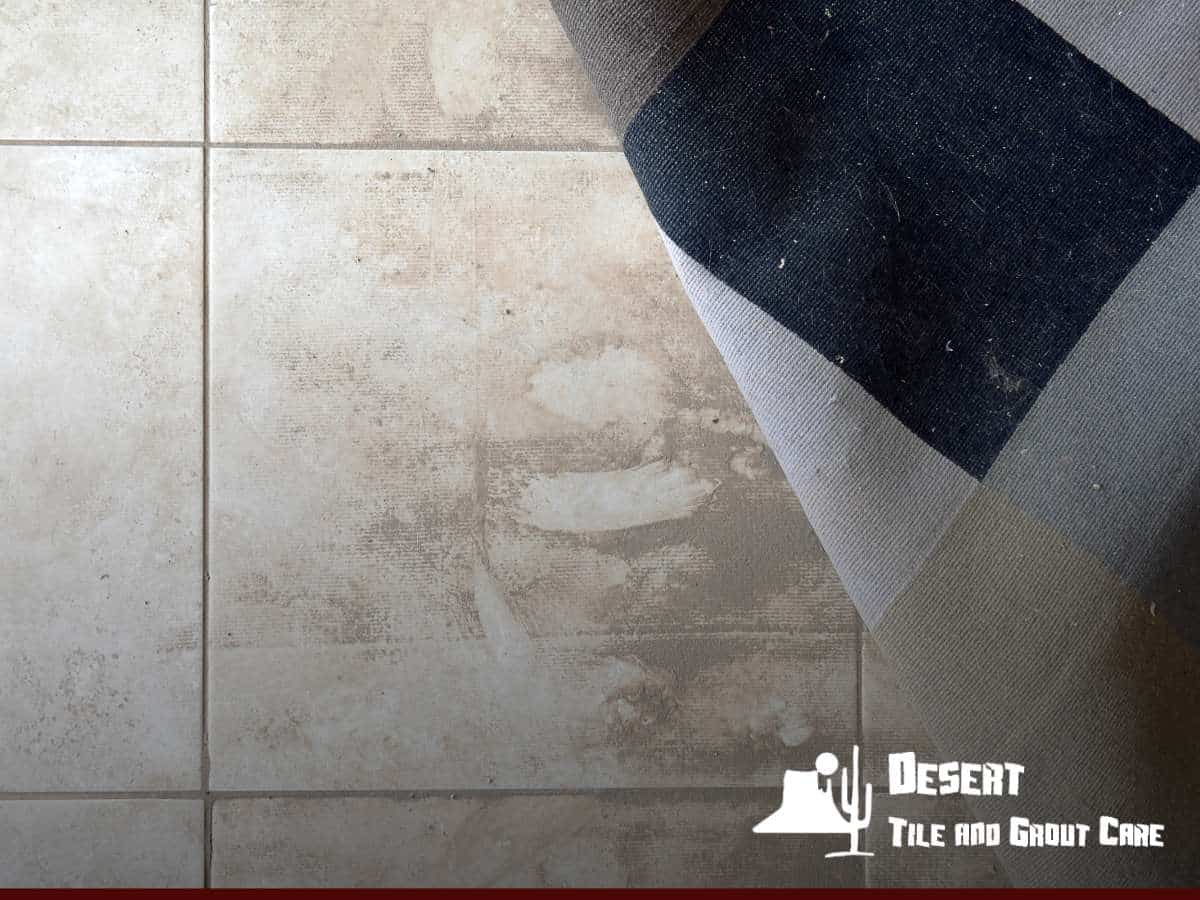 Cleaning and restoring dingy grout on tile floors.