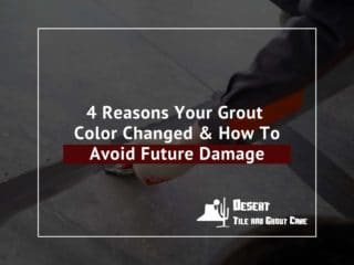 Restoring a discolored grout in Gilbert, AZ