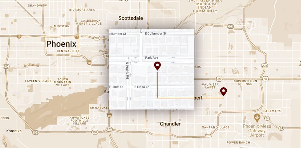Map Showing Desert Tile And Grout Cleaning Company's Location